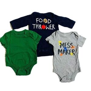 Baby boy’s 0-3M onesie bundle